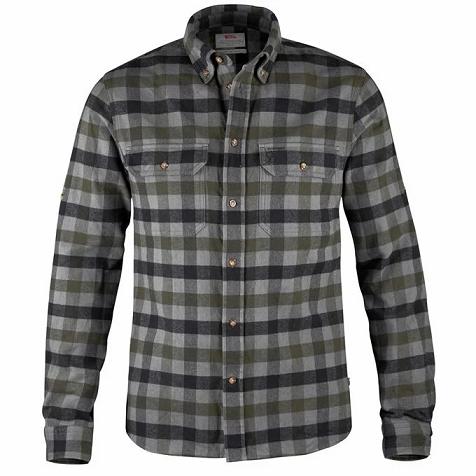 Fjallraven Men Skog Shirts Black PH137871 Philippines